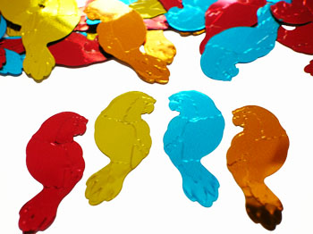 Metallic Parrot Confetti